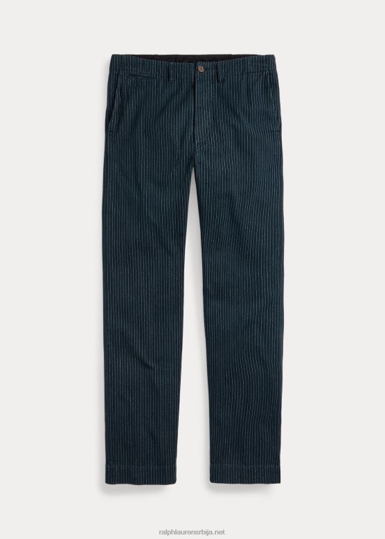 мушкарци Ralph Lauren официрске панталоне од рибље кости у пругама V2V441698 индиго пинстрипе