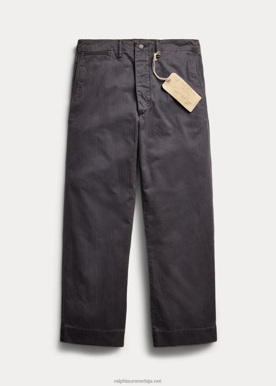 мушкарци Ralph Lauren пољски кепер панталоне од рибље кости V2V441754 опрано црно