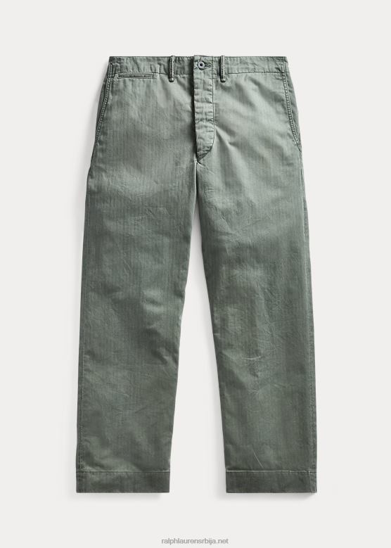 мушкарци Ralph Lauren пољски кепер панталоне од рибље кости V2V441786 тамна маслина