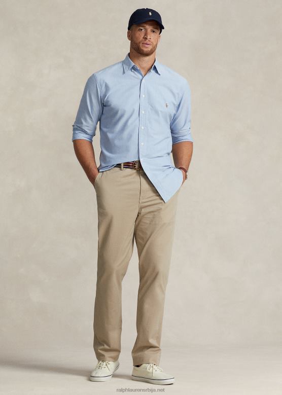 мушкарци Ralph Lauren растезљиве цхино панталоне класичног кроја V2V441859 каки тан