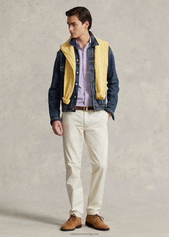 мушкарци Ralph Lauren стретцх слим фит цхино панталоне V2V44469 крем