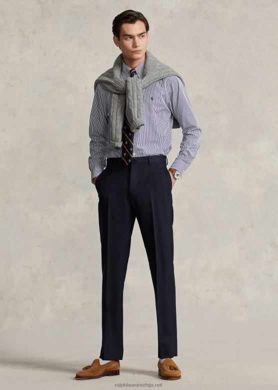 мушкарци Ralph Lauren вунене оксфорд панталоне V2V44571 морнарица