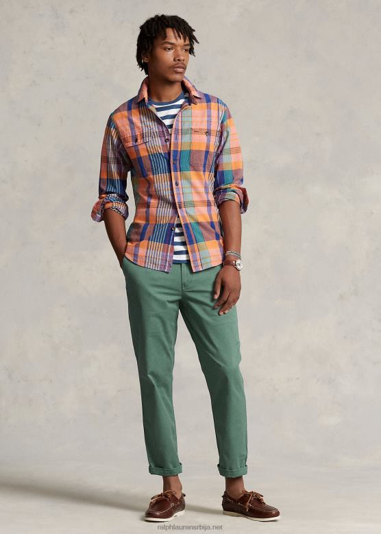 мушкарци Ralph Lauren поло препстер класичне чино панталоне V2V44579 опрана шума