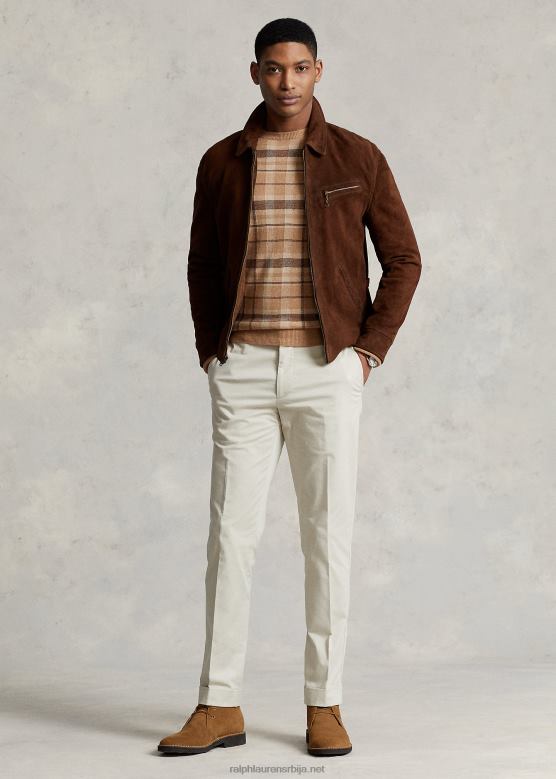 мушкарци Ralph Lauren растезљиве панталоне од цхино костима V2V44718 камен