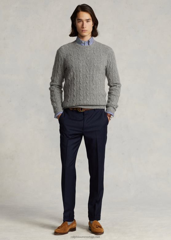 мушкарци Ralph Lauren уске панталоне од вуне од кепера V2V44737 класична морнарица