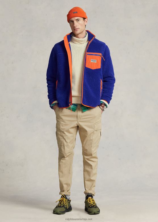 мушкарци Ralph Lauren стретцх слим фит карго панталоне од кепера V2V448432 приморски беж