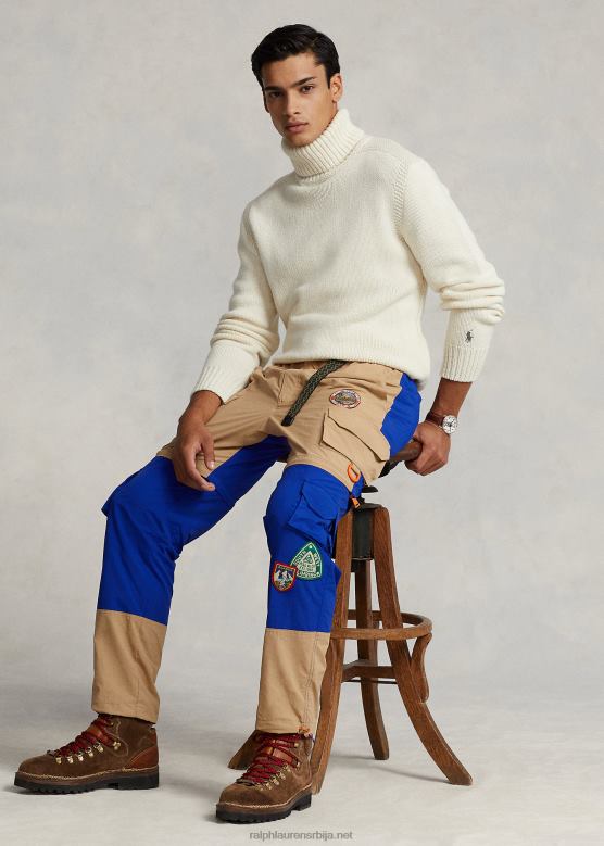 мушкарци Ralph Lauren конвертибилне водоодбојне планинарске панталоне V2V448497 винтаге каки/краљевски град