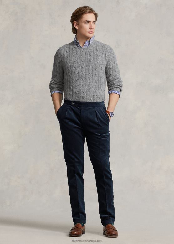 мушкарци Ralph Lauren плисиране сумотне панталоне V2V448578 ловац/морнарица