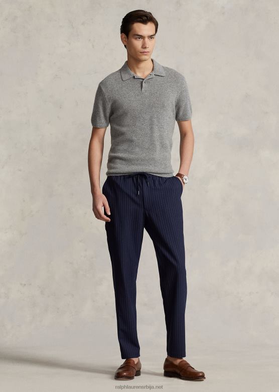 мушкарци Ralph Lauren неале препстер класичне сужене панталоне V2V44859 морнарска пруга