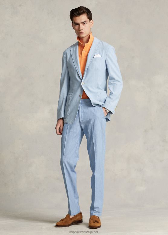 мушкарци Ralph Lauren панталоне од шамбре V2V448617 цхамбраи