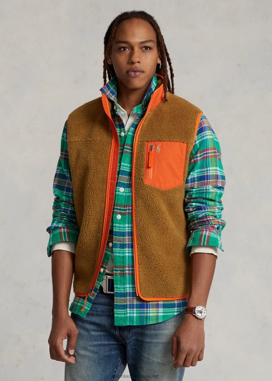 мушкарци Ralph Lauren везани прслук од флиса V2V441254 сандсурф