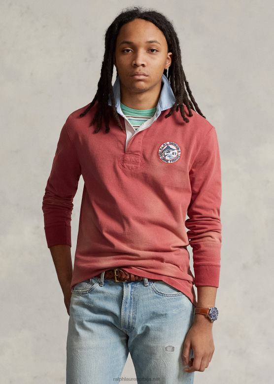 мушкарци Ralph Lauren рагби мајица класичног дреса V2V441172 љута паприка