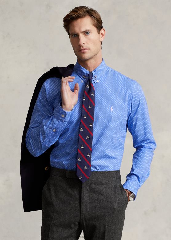 мушкарци Ralph Lauren растезљива кошуља од поплина класичног кроја V2V441125 мулти