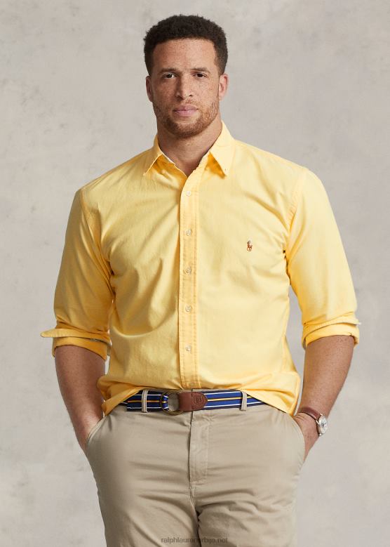 мушкарци Ralph Lauren легендарна оксфордска кошуља V2V441438 жути оксфорд