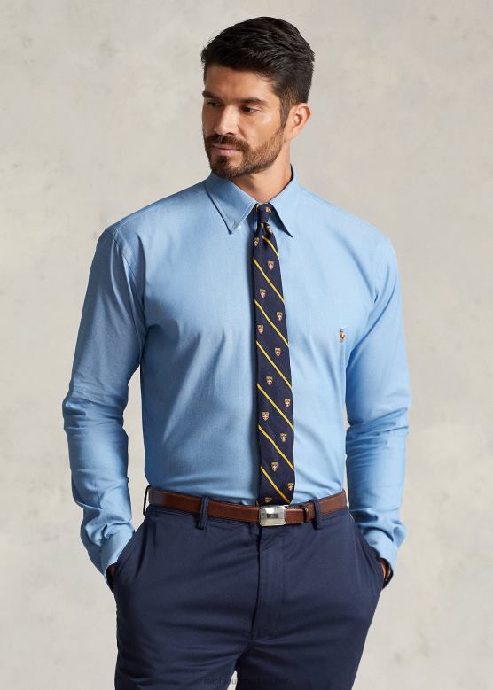 мушкарци Ralph Lauren перформансе растезљиве оксфордске кошуље V2V441445 бср блуе