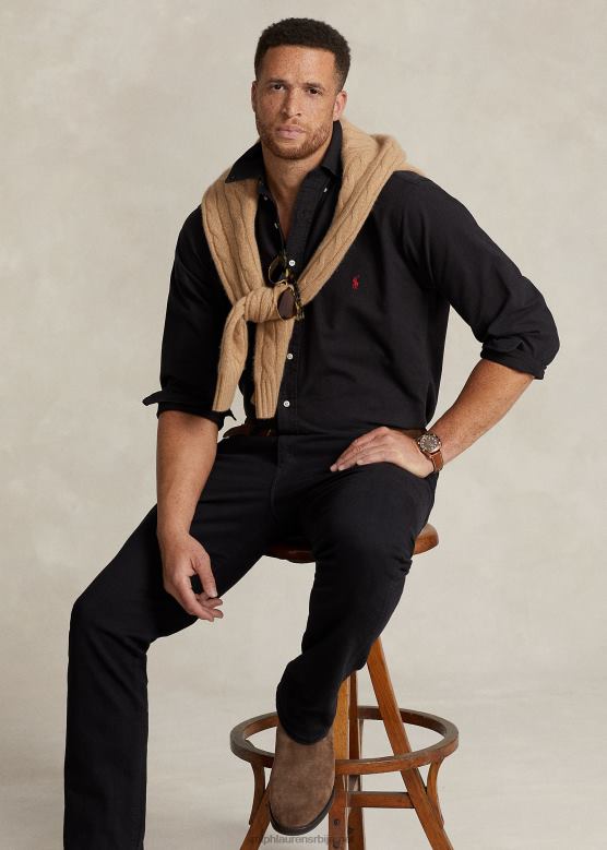 мушкарци Ralph Lauren одећом обојена оксфордска кошуља V2V441511 црн