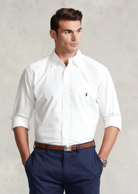 мушкарци Ralph Lauren одећом обојена оксфордска кошуља V2V441512 бела/плава