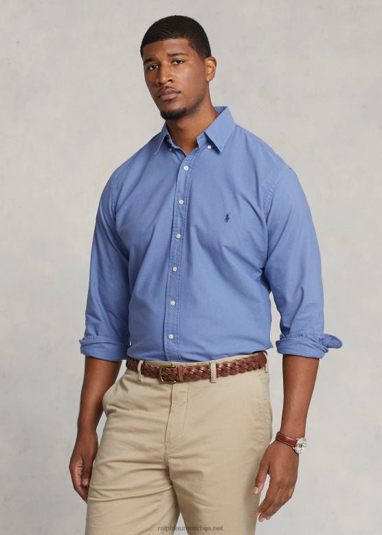 мушкарци Ralph Lauren одећом обојена оксфордска кошуља V2V441514 бастилле блуе