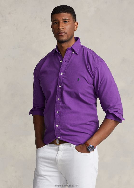 мушкарци Ralph Lauren одећом обојена оксфордска кошуља V2V441521 љубичасти кактус