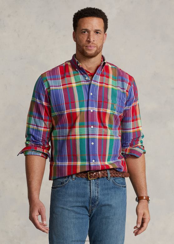 мушкарци Ralph Lauren карирана оксфордска кошуља V2V441524 црвено/плаво мулти