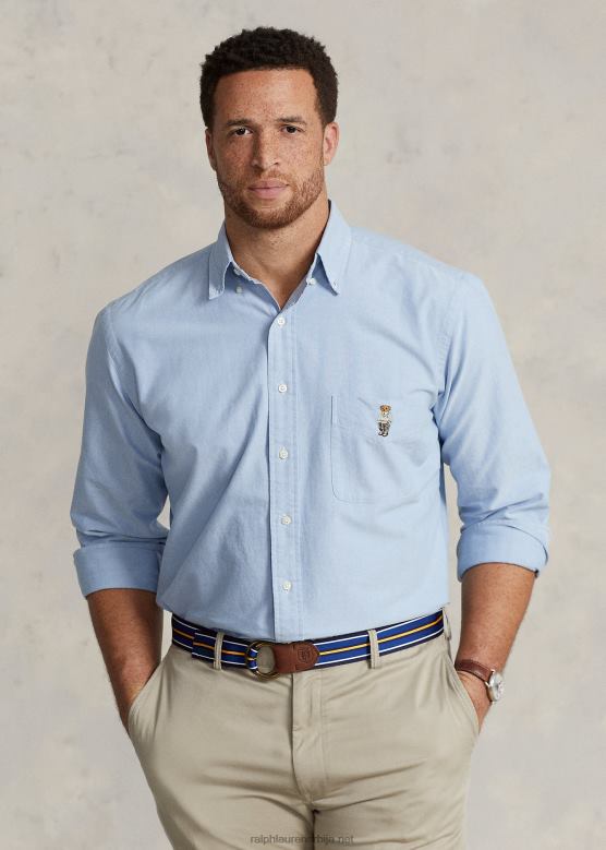 мушкарци Ralph Lauren поло медвед оксфорд мајица V2V441568 плави пролећни медвед