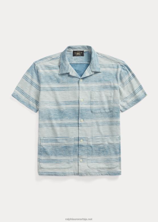 мушкарци Ralph Lauren камп мајица на пругасти дрес V2V441710 индиго/крем