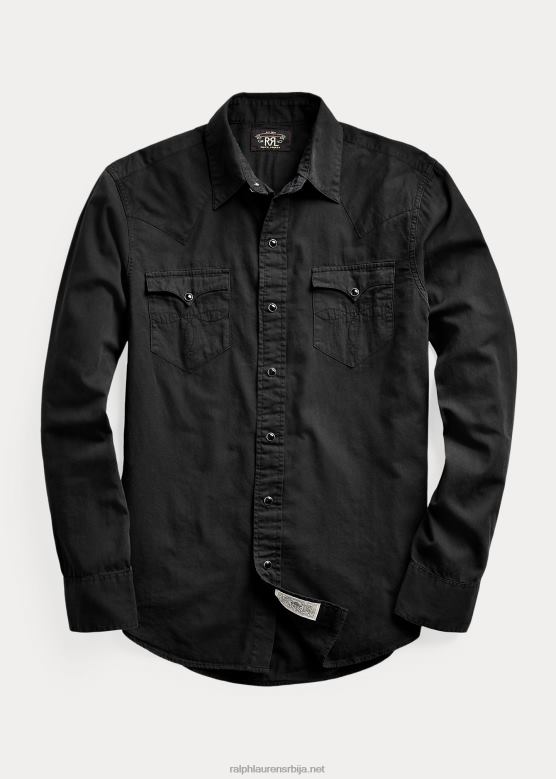 мушкарци Ralph Lauren вестерн кошуља од кепера слим фит V2V441745 црн