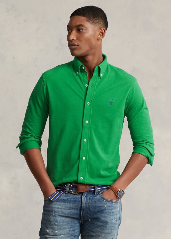 мушкарци Ralph Lauren перотешка мрежаста кошуља V2V44417 оптичка зелена