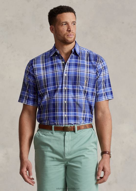 мушкарци Ralph Lauren карирана оксфордска кошуља V2V4447 плави мулти