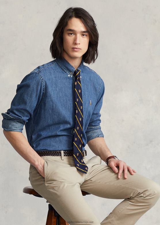 мушкарци Ralph Lauren деним кошуља класичног кроја V2V44647 тексас