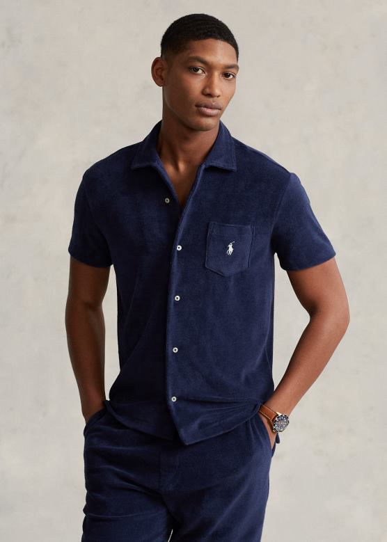 мушкарци Ralph Lauren фротир камп мајица V2V44691 невпорт морнарица