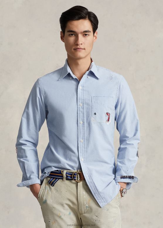 мушкарци Ralph Lauren Оксфордска кошуља класичног кроја V2V44724 лепо поправљена кошуља