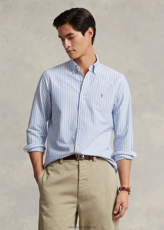 мушкарци Ralph Lauren Оксфордска кошуља класичног кроја V2V448416 плава мулти/бела