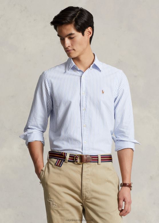 мушкарци Ralph Lauren Оксфордска кошуља класичног кроја V2V448477 плаво бели