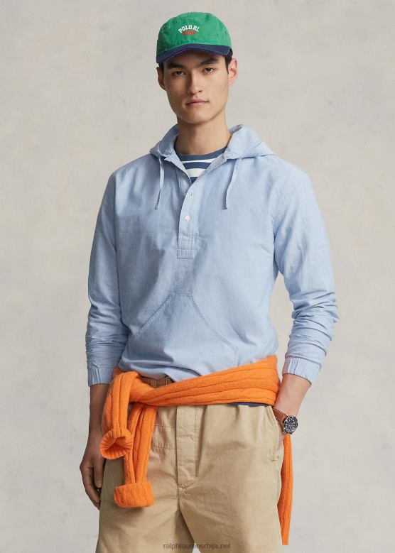 мушкарци Ralph Lauren Поповер кошуља са капуљачом оксфорда V2V44861 Плави