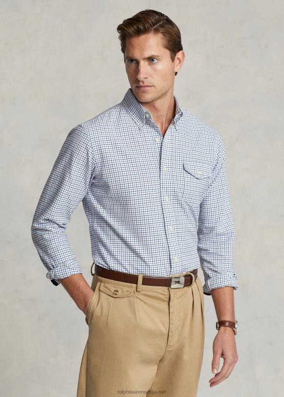 мушкарци Ralph Lauren оксфордска кошуља прилагођеног кроја V2V448627 морнарско/плава мулти
