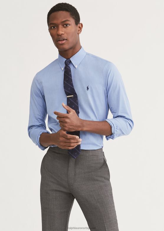 мушкарци Ralph Lauren кошуља од поплина класичног кроја V2V448648 Плави