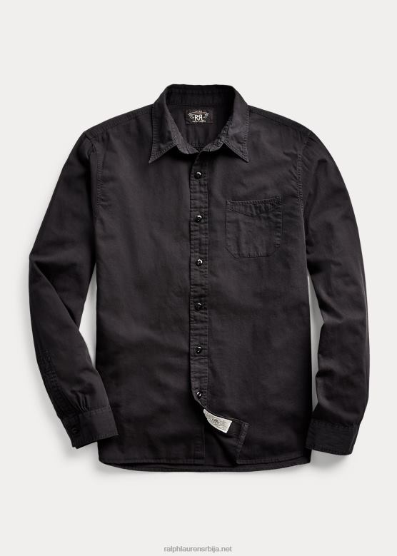 мушкарци Ralph Lauren радна кошуља од кепера обојена одећом V2V448695 црн