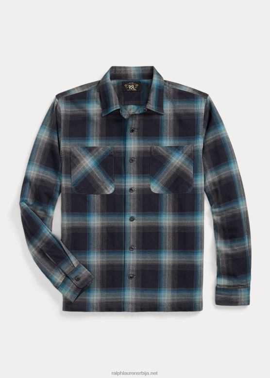 мушкарци Ralph Lauren карирана радна кошуља од јаспе од кепера V2V448698 црно/плаво