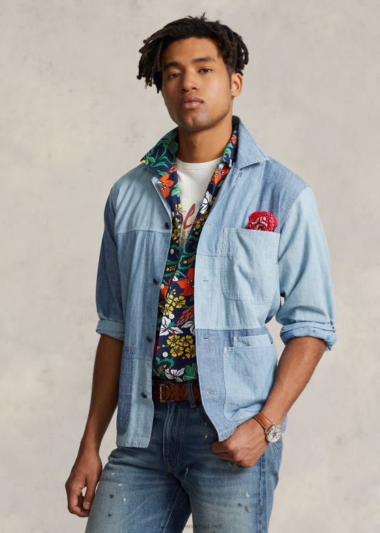 мушкарци Ralph Lauren шамбре кошуља класичног кроја V2V44957 индиго