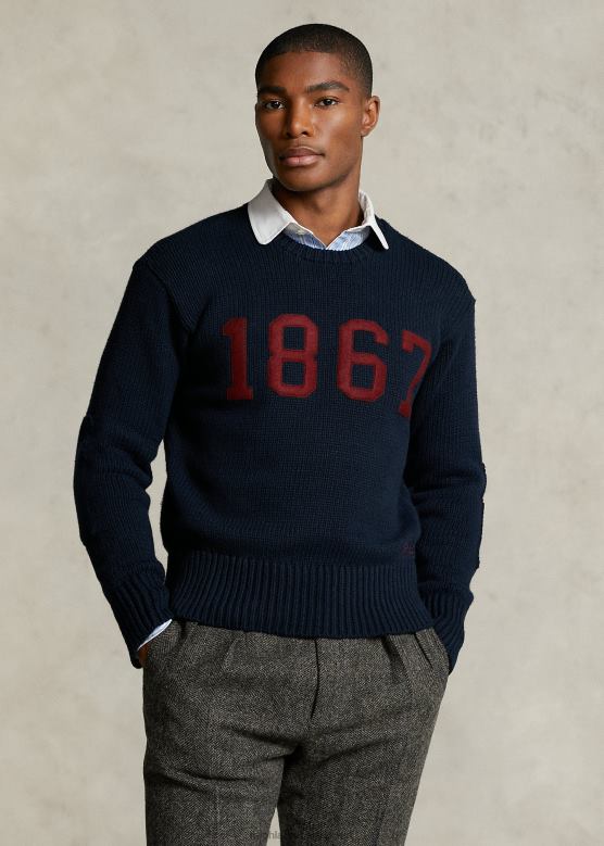 мушкарци Ralph Lauren џемпер из колекције Морехоусе из 1867 V2V441235 морнарица