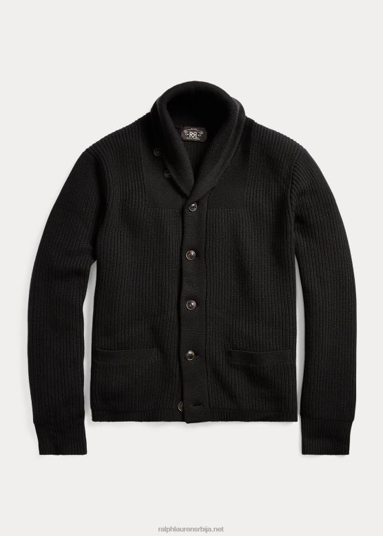 мушкарци Ralph Lauren кардиган са овратником од кашмира V2V441783 црн