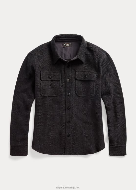 мушкарци Ralph Lauren џемпер од памучне радне кошуље V2V441785 морнарско/сиви хеатхер