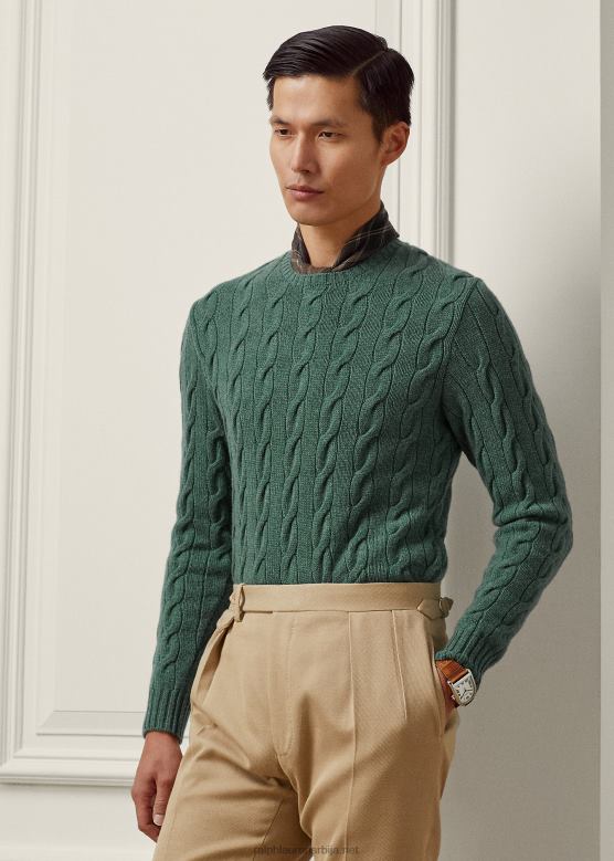 мушкарци Ralph Lauren плетени џемпер од кашмира V2V4482 исла блуе меланге