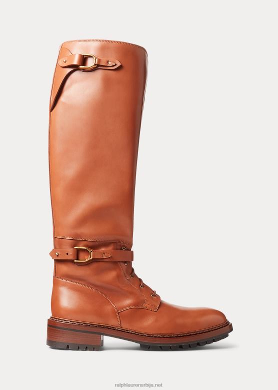 мушкарци Ralph Lauren велингтон чизма за јахање од телеће коже V2V442181 тан