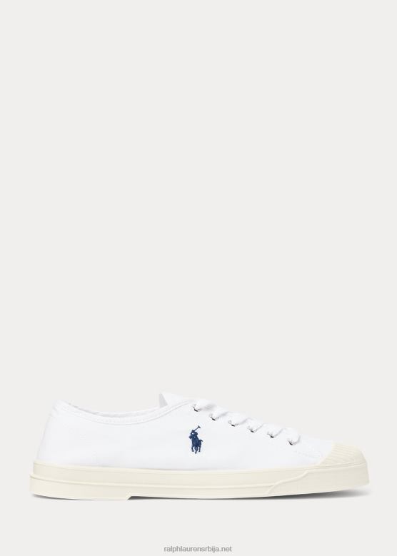 мушкарци Ralph Lauren ессенце 100 платнене патике са капом V2V442044 бела/плава