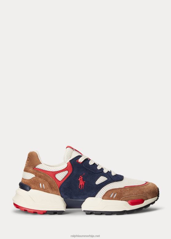 мушкарци Ralph Lauren јоггер антилоп и мрежасте патике V2V441970 ловац морнарица/тиковина