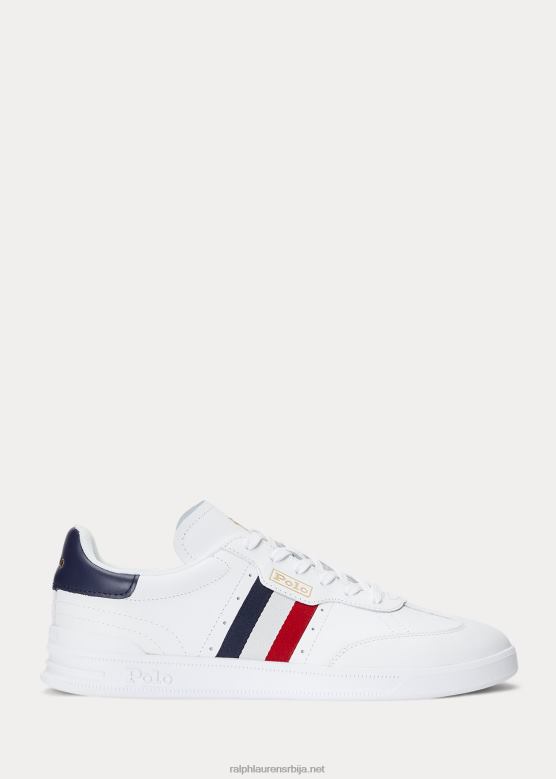 мушкарци Ralph Lauren херитаге аера патике од семиша и коже V2V441976 бела/црвена/плава