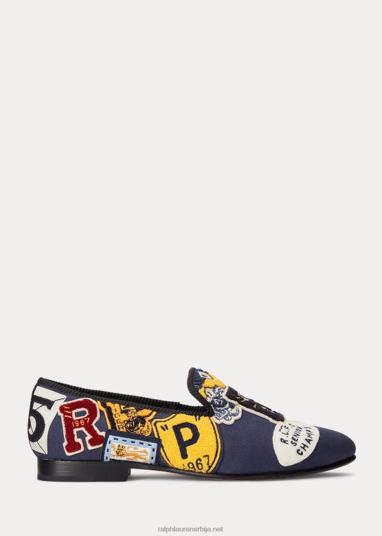 мушкарци Ralph Lauren пактон платнена папуча са логотипом V2V442107 морнарица мулти