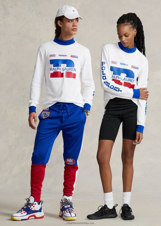 унисек Ralph Lauren моцкнецк мајица са логом од вафла V2V443426 бео